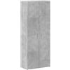 vidaXL Armadio di archiviazione Grigio cemento 60x32x153 cm Legno di ingegneria, unità di stoccaggio con schienali