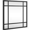 vidaXL Specchio da Parete Nero 30x30 cm Quadrato in Ferro