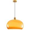 NEAFP Lampadari a sospensione in vetro, lampada a sospensione arancione con paralume in vetro, plafoniera per cucina ad isola, lampada a sospensione vintage a cupola arancione per soggiorno, camera da