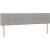 vidaXL Testiera 2 pz Grigio Chiaro 90x5x78/88 cm in Tessuto