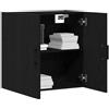 vidaXL Mobile a Muro Rovere Nero 60 x 31 x 60 cm Legno Multistrato, Soggiorno, Mobile Rettangolare, Moderno, Spazio per Riporre, Stile Chic, Salvaspazio, Design Elegante
