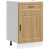 vidaXL Base da Cucina Porto Rovere Artigianale Legno Multistrato, Mobile Base lavello, Mobile Base Cucina con cassetto, Mobile Base lavello