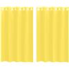 vidaXL Tende in Voile con Occhielli 2 pz Giallo, Tenda a Rete, Tenda Trasparente, Voile per Finestra, Trattamento Finestra, Tenda Pura Voile