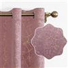 Ystyle Tende Per Interni In Velluto 2 Pezzi, 140x225cm, Tende Oscuranti Termiche Isolanti, Anti-Rumore, con Anelli, Tenda Moderna per Camera da Letto e Soggiorno, Rosa