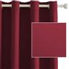 Ystyle Tende Oscuranti per Interni 2 Pezzi, 140x280 CM, Termiche Isolanti, Anti-Rumore, con Anelli, Tenda Moderna Per Camera da Letto e Soggiorno, Bordeaux