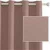 Ystyle Tende Oscuranti per Interni 2 Pezzi, 140x280 CM, Termiche Isolanti, Anti-Rumore, con Anelli, Tenda Moderna Per Camera da Letto e Soggiorno, Rosa Selvatica