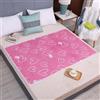 Hearda 2 Pezzi Traversine Lavabili per Incontinenza Adulti Anziani Neonato Bambini Cani, Riutilizzabili Coprimaterasso Impermeabile Assorbente Protezioni Materasso Foglio (Rosa scuro,100x150cm)