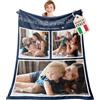 Easycosy Coperta Personalizzata con Foto, Plaid personalizzato con Foto in Flanella, Coperte Personalizzate, Idee Regalo 2026 per Donna, Consegna media entro cinque giorni(3foto-1)