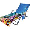 FANSU Oceano Telo Mare per Lettino da Spiaggia, Microfibra Portatile Asciugamano Mare con Tasche, Ideale per Sportivo e Viaggio (Blu,75x210cm)