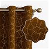 Ystyle Tende Per Interni In Velluto 2 Pezzi, 140x200cm, Tende Oscuranti Termiche Isolanti, Anti-Rumore, con Anelli, Tenda Moderna per Camera da Letto e Soggiorno, Caramello