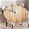 Odot Tovaglia Rotonda Antimacchia con Bordo Elastico Motivo Legno Tovaglia da Tavola Lavabile Antiscivolo Copritavolo per Compleanno Cucina Tavolo da Pranzo Caffè Cene Feste (100cm,Asse)