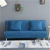 Hiseng Copridivano Senza Braccioli 3 Posti Elasticizzato Fodere Coperture Divano Letto Pieghevole Clic Clac Universale Lavabile Rimovibile Anti Scivolo Copri Divano (Blu Navy,160-190cm)