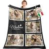 Easycosy Coperta Personalizzata con Foto, Plaid personalizzato con Foto in Flanella, Coperte Personalizzate, Idee Regalo 2026 per Donna, Consegna media entro cinque giorni(5foto-2)