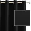 Ystyle Tende Oscuranti per Interni 2 Pezzi, 140x280 CM, Termiche Isolanti, Anti-Rumore, con Anelli, Tenda Moderna Per Camera da Letto e Soggiorno, Nero