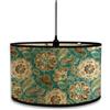 Morbuy Paralume Lampada in Bambu, Stile Paisley Stile Vintage Diametro 30cm Paralume a Tamburo Paralume Lampada da Tavolo Paralume Lampada da Terra Moderno per Decorazioni (Stile Vintage)