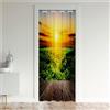 Odot Tende Oscuranti per Porta con Occhielli, Motivo Paesaggio Tenda Divisoria per Stanza Tende con Occhielli per Interni per Cucina Pareti Armadio Portico (Tramonto,80x180cm)