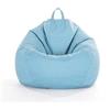 FANSU Copertura per Poltrona Sacco Puff Poltrona Senza Riempimento, Lino Tinta Unita Pouf Poltrona con Zip Poltrona a Sacco per Adulti e Bambini Interni, Casa, Soggiorno (XXL,Azzurro)