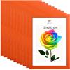 MG Design Set da 10 cornici portafoto A4 21 x 29,7 cm - Cornici in legno Arancione con vetri acrilici infrangibili, verticale e orizzontale, da appendere e da appoggiare