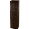 Decorativo Colonna in legno, colonna rustica, decorazione in tronco d'albero, supporto portacandele da pavimento, colonna per fiori in legno, stabile e durevole, noce scuro, 110x30x30 cm