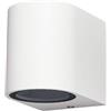 Partenopea Applique lampada cubo da parete a muro gu10 max 10w led per interno esterno moderno faretto monoemissione grado protezione IP54(Tondo curvato)