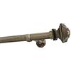 Sento Kit Bastone per Tende in metallo 25mm Ottone Antico Montaggio a Muro 160 cm (1x160cm) BAROCCO