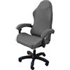 OQHAIR ergonomico Coprisedia da gaming Jacquard elasticizzato Rivestimento per sedia da gioco Antiscivolo antipolvere con 2 coperture per braccioli con cerniera -grigio chiaro