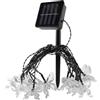 BESTonZON Luci Solari a Forma di Farfalla LED da 7 Metri per Giardino e Patio, Decorazioni Esterne Impermeabili 50 Luci a Energia Solare, Illuminazione Automatica Notturna per Vialetti