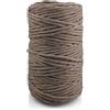 Netuno 1x corda macramè colorata beige scuro 5 mm 100 m corda cotone singola ritorta corda naturale colorata per macramè filo singolo macramè cordoncino colorato filato gomitolo cotone uncinetto