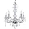 lux.pro Lampadario a 5 Bracci con Cristalli Artificiali Lampada da Soffitto a 5 Fonti Luce Struttura Trasparente Cromato Illuminazione Elegante per Soggiorno Sala Pranzo
