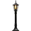 ChaoZan lampada da esterno lanterna da giardino,Alluminio lampione IP55,E27 | Esterno lanterna, lampada da giardino,Lampadina, percorsi e giardini Illuminazione. Nero Ø17 x 80 cm
