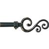 emmevi Bastone Tenda Estendibile 120-210 o 160-300 Ferro Antichizzato Shabby Chic Asta Anelli Scorritenda mod.BASTONE TENDA SPIRALI NEW 120-210 NERO-ORO