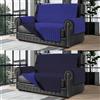 BANZAII TEXTILE INNOVATOR ONLINE Banzaii Copridivano 2 Posti Antimacchia, Salvadivano Trapuntato Bicolore Blu/Azzurro, Larghezza Seduta 115 cm