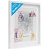 PHOTOLINI 3D cornice 40x50 cm bianco, profonda con vetro e passe-partout, cornice per oggetti fino a 1,5 cm di profondità, legno MDF - perfetta per il fai da te e come regalo