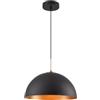 TOT ELECTRIC Lampadario stile industriale sospeso a campana nero in metallo con attacco E27 vintage moderno per salotto cucina semplice