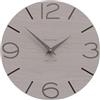 CalleaDesign Orologio da Parete Smile - Handmade in Italy, Silenzioso, Design Moderno, 30 cm - Elegante in Legno, Meccanismo Tedesco - Colore Rovere Breeze