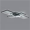 SJUN LED Plafoniera Moderna Quadrato Designer Lampada da soffitto Alluminio Corpo lampada Sala da pranzo Ufficio scala Soggiorno Lampadari lluminazione della stanza [Classe di efficienza energetica A++]