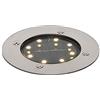 Qazqa terry - LED Faretto da incasso da terra Moderno - 1 luce - Ø 12 cm - Acciaio - Moderno - Illuminazione esterna