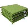 HABITA 33 HOME Cuscini Sedie Cucina Set da 4 o 6, Cuscini per Sedie Quadrati 40x40 cm, Copri Sedia da Cucina Sfoderabili con Laccetti, Cuscino Sedia double face in tessuto loneta made in italy (4 Sorrento Verde)