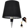 Generico Lampada Bottiglia LED, Lampada Ricaricabile per Bottiglia Senza Fili Tattile con Luce Dimmerabile per Ristorante, Casa, Bar, Ufficio (Nero)