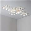 BEHWU Plafoniera LED Rettangolare,Bianco, Nero,90Cm(70W),110Cm(85W),140Cm(105W),Plafoniera LED, Alluminio + Gel di Silice Adatta for Camera da Letto, Sala da Pranzo, Cucina, Soggiorno
