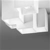 Partenopeautensili® Plafoniera moderna lampada soffitto 5 cubi gesso verniciabile luce LED 175W per faretti GU10 tensione ingresso 230V by universo (SENZA FARETTI)