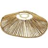 MotiveTech Paralume Copertura per Lampadario Cappello per Lampada Rivestimento Intrecciato a Forma di Cappello Stile Rustico Adatto per Hotel Ristoranti Negozi, GIALLO