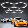 GNIUBBDB Lampada Da Soffitto A LED Esagonale Per Garage, 6500K, Con Griglia Esagonale, Per Negozi, Garage, Officine, Seminterrati, Palestre, Magazzini 5 HEX