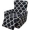 WWQQKJ 4-Pezzi Copripoltrona Relax Reclinabile Universale, Moderna Fodere Copripoltrona Reclinabile 1 Posto Elasticizzato Lavabile Rimovibile,Copertura per Poltrona Reclinabile(Color 22)