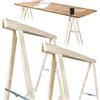 Crisalide® Coppia Cavalletti in Legno Massello di Pino - Portata 400 kg - Pieghevoli 73x76 cm - Cavalletti da Lavoro per Fai da Te, Bricolage, Officina e Uso Professionale