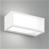 Dopa Applique da Parete Esterno Attacco E27 Design Rettangolare in Alluminio 3 Fasci di Luce Diffusa Lampada da Muro per Interno Balcone Terrazzo IP65 (Bianco)
