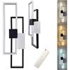 MAKA change your life quality MAKA Applique Led da Parete Interno 23W con Telecomando, Applique Moderno Camera da Letto, Soggiorno, Cucina, Luce Dimmerabile, Lampada da Parete Led Alluminio PVC Luce Calda Naturale Fredda