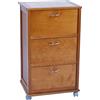 Liberoshopping Carrello mobiletto con ante a ribalta con piano in mattonelle 48x38xh83(Rovere)