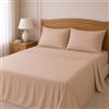 TRAMAS+ Completo Lenzuola Matrimoniale 160x200, 100% cotone, Biancheria da Letto, Lenzuola e 2 federa da letto, Certificata STANDARD 100 by OEKO-TEX - Topo