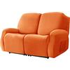WJHDWYD Copripoltrona Relax Elasticizzato per 1 2 3 Posti, Morbido Velluto Fodera per Poltrona Reclinabile Copridivano Sofa Protettore Fodera per Divano Antiscivolo(Arancione,2pcs)